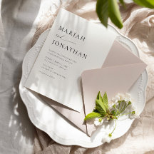 Élégant Mariage minimaliste classique moderne