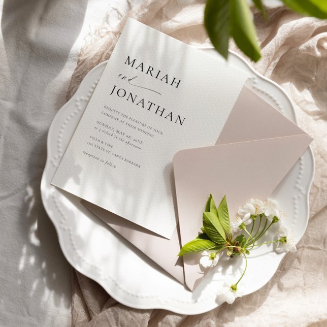 Invitation Élégant Mariage minimaliste classique moderne (Créateur téléchargé)