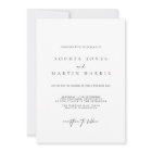 Élégant Mariage minimaliste noir et blanc