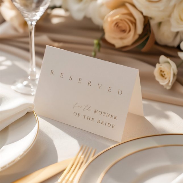 Invitation Élégant Mariage moderne Réservé Table Tente (Elegant Modern Wedding Reserved Table Tent Sign Invitation)