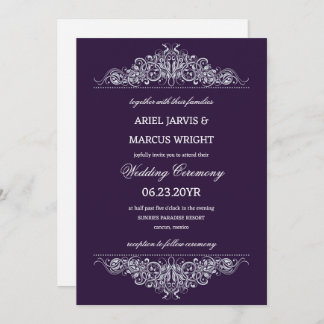 Invitation Élégant Mariage officiel