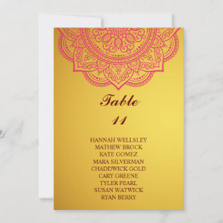 Invitation Élégant Mariage Paisley Or Plan de siège Invitat