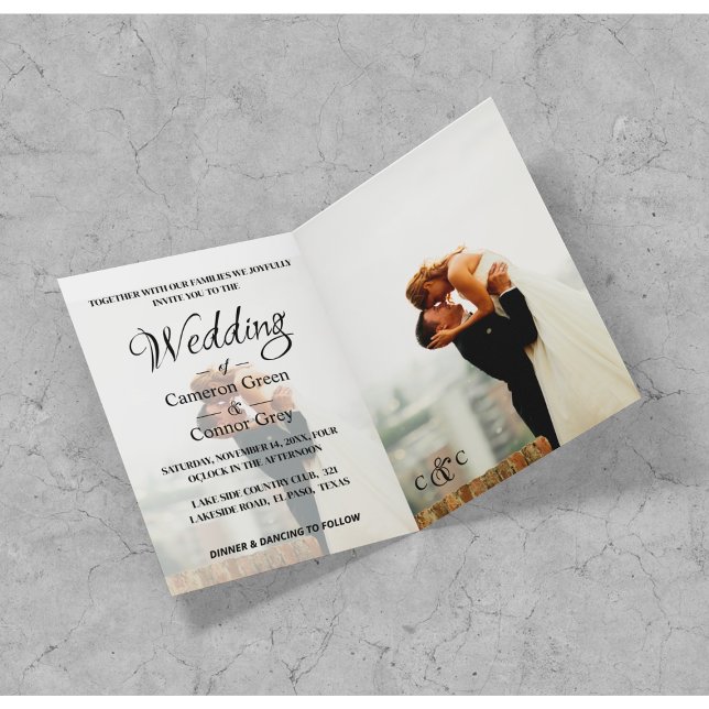 Invitation Élégant Mariage photo (Créateur téléchargé)