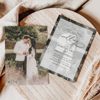 Elégant Mariage photo frontière noir et blanc