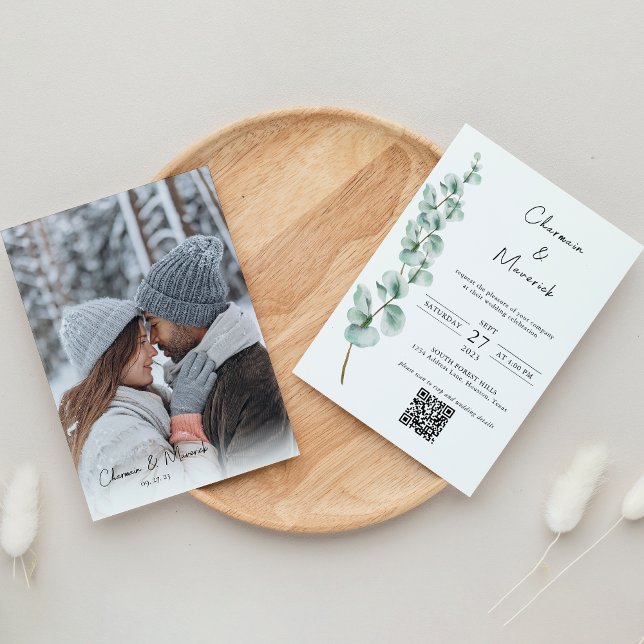 Invitation Élégant mariage polices de caractères Classiques d (Créateur téléchargé)