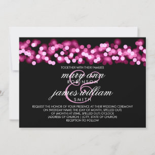 Invitation Elégant mariage rose Hollywood Glam