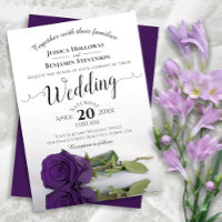 Élégant Mariage Rose royal violet long empilé