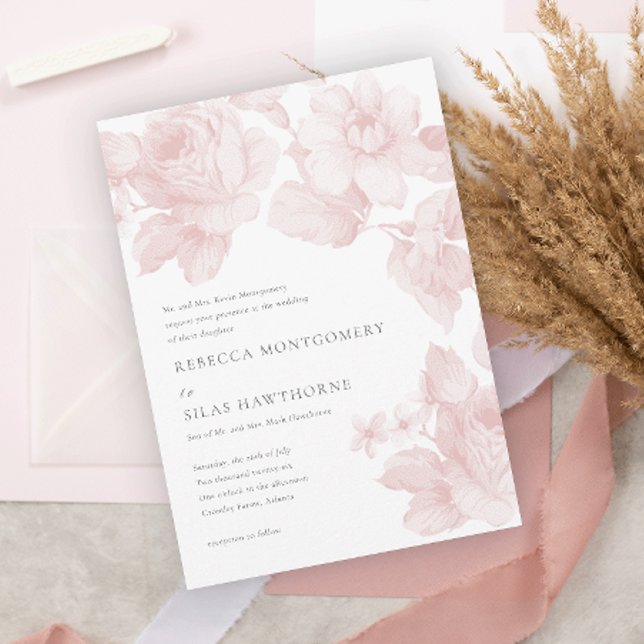 Invitation Élégant Mariage végétal (Créateur téléchargé)