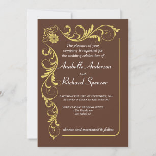 Invitation Élégant Mariage victorien