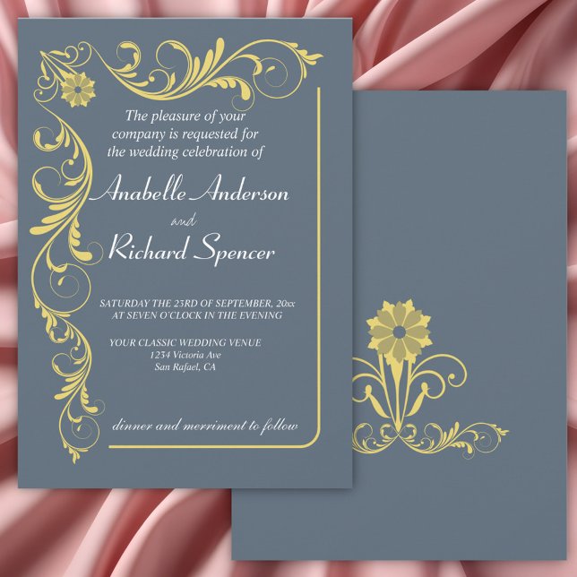 Invitation Élégant Mariage victorien (Créateur téléchargé)