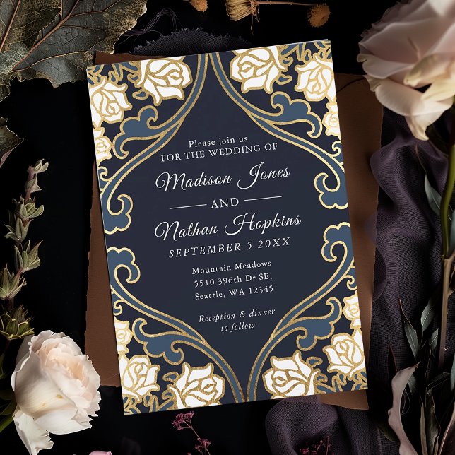 Invitation Élégant Mariage victorien classique (Créateur téléchargé)