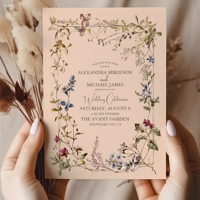 Invitation Élégant Mariage Vintage (Créateur téléchargé)