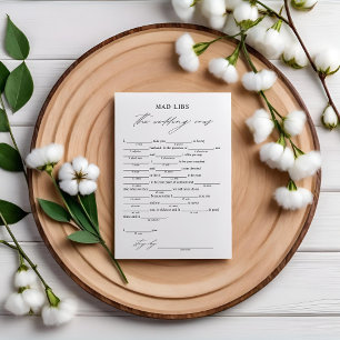 Invitation Élégant Mariage Vows Bridal Libs Jeu