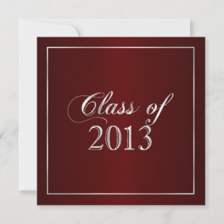 Invitation Elégant Maroon et classe d'argent de 2013 Invitati