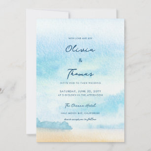 Invitation Elégant matin Ocean Mist bord de mer Plage Mariage
