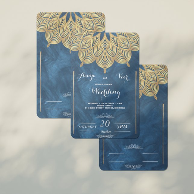 Invitation Elegant Mehndi Wedding Invite (Créateur téléchargé)