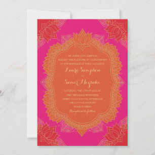 Invitation Elegant Mehndi Wedding Invite