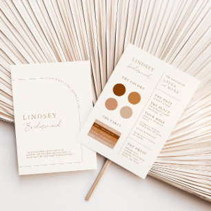 Invitation Élégant minimaliste Arc moderne Bridesmaid Info Ca