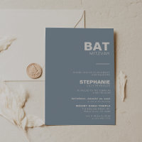 Élégant minimaliste Bat mitzvah bleu