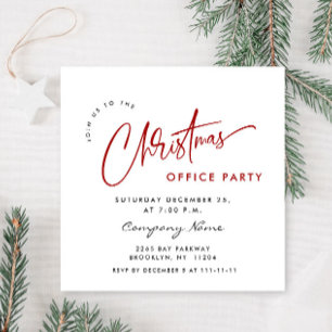 Invitation Élégant minimaliste Fête de Noël Simple