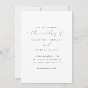Invitation Élégant minimaliste Le Mariage de l'invitation
