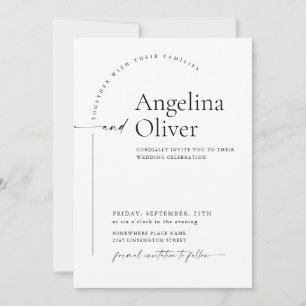 Invitation Élégant minimaliste Mariage de calligraphie