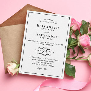 Invitation Élégant minimaliste moderne Mariage