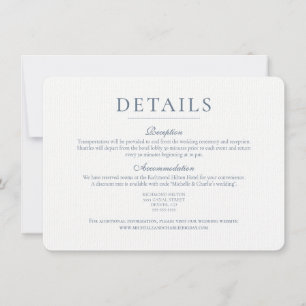 Invitation Élégant minimaliste Simple Détails Mariage Invitat
