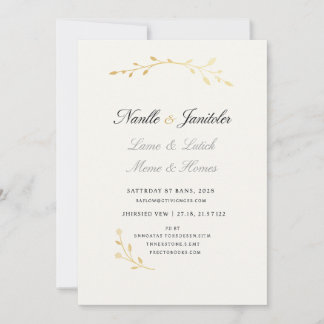 Invitation Élégant Modèle d'invitation de mariage