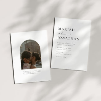 Invitation Elegant Modern Minimalist RSVP Photo Wedding