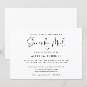 Invitation Elégant & moderne Black and White Showings par mai