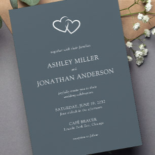 Invitation Élégant Moderne Éléments simples Mariage