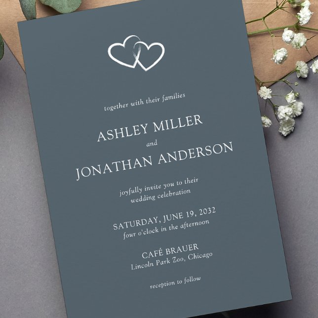 Invitation Élégant Moderne Éléments simples Mariage (Créateur téléchargé)