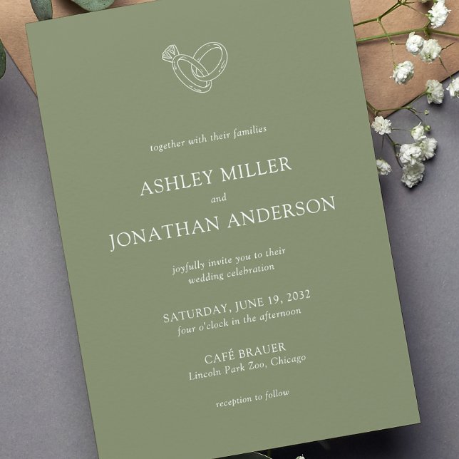 Invitation Élégant Moderne Éléments simples Mariage (Créateur téléchargé)