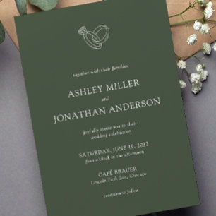 Invitation Élégant Moderne Éléments simples Mariage