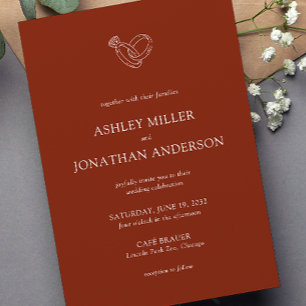 Invitation Élégant Moderne Éléments simples Mariage