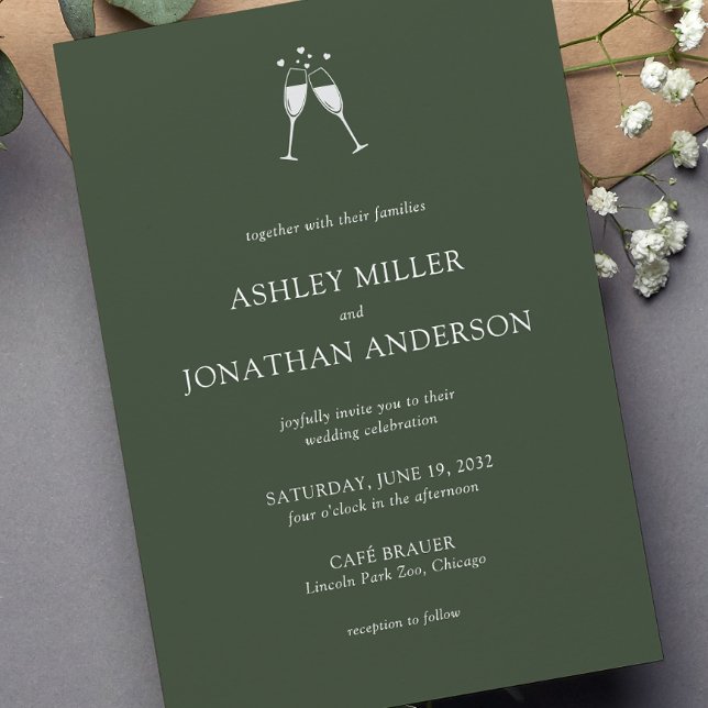 Invitation Élégant Moderne Éléments simples Mariage (Créateur téléchargé)