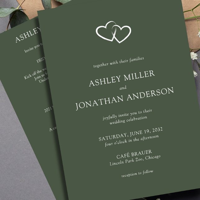 Invitation Élégant Moderne Éléments simples Mariage tout-en-u (Créateur téléchargé)