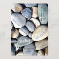 Elégant Moderne Inhabituel Galets Mariage nature