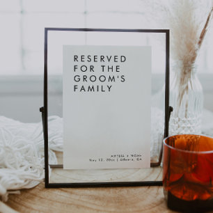 Invitation Élégant Moderne Réservé Pour Mariage Panneau Table