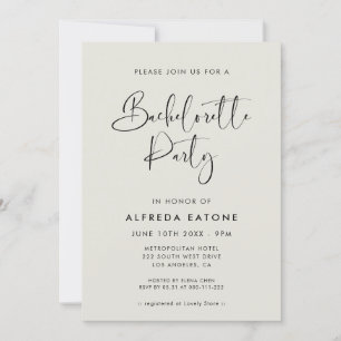 Invitation Élégant moderne Sauge clair vert Bachelorette Part