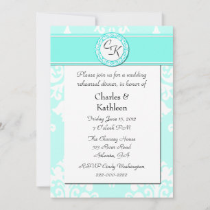 Invitation Élégant Monogramme Mariage de répétition Invitatio