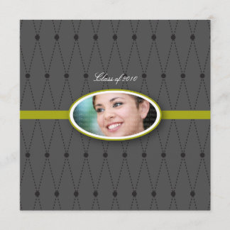 Invitation Élégant Motif arlequin :Vert