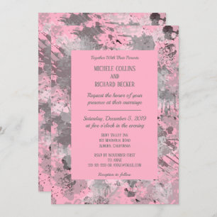 Invitation Elégant noir et gris