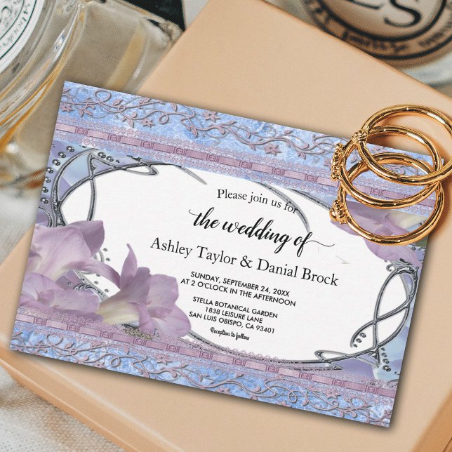 Invitation Élégant Ornate Script Classy Luxe Mariage (Créateur téléchargé)