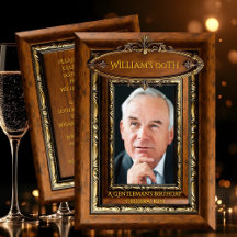 Elégant Orné Rustique Or Photo Anniversaire hommes