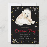 Elégant ours noir polaire, Cadres Noël