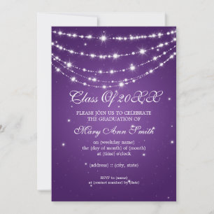 Invitation Élégant Parti de la fin de l'année Sparkling Chain