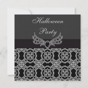 Invitation Élégant parti d'Halloween juif et diamant gothique