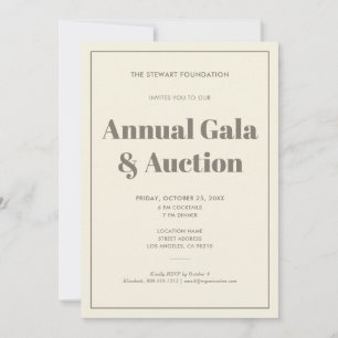 Invitation Élégant Pastel Ivory Minimalist Business Event